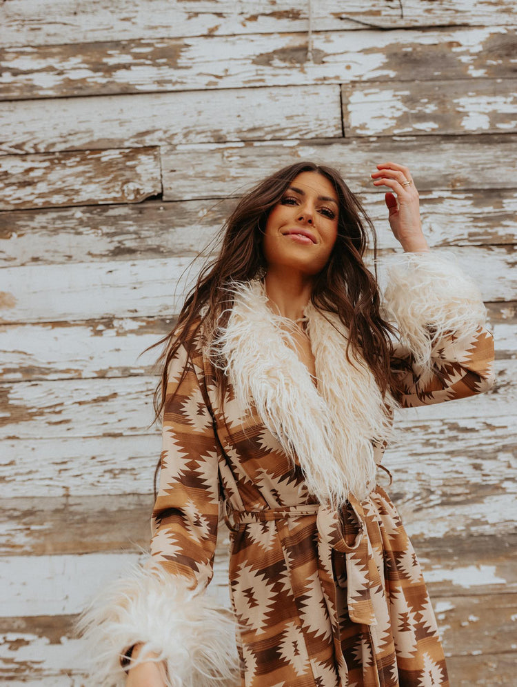 Aztec fur jacket