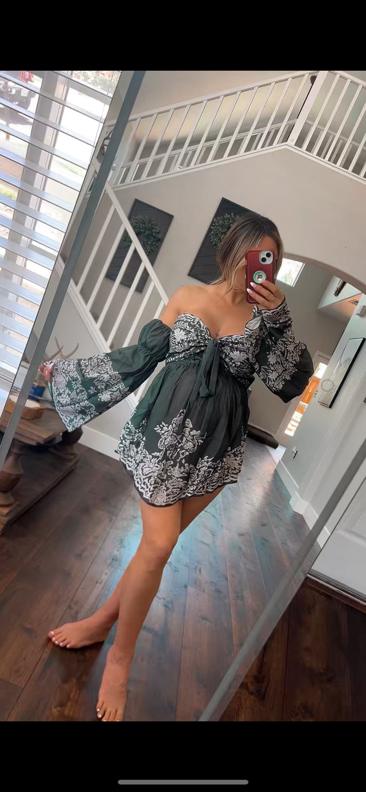 Floral off shoulder