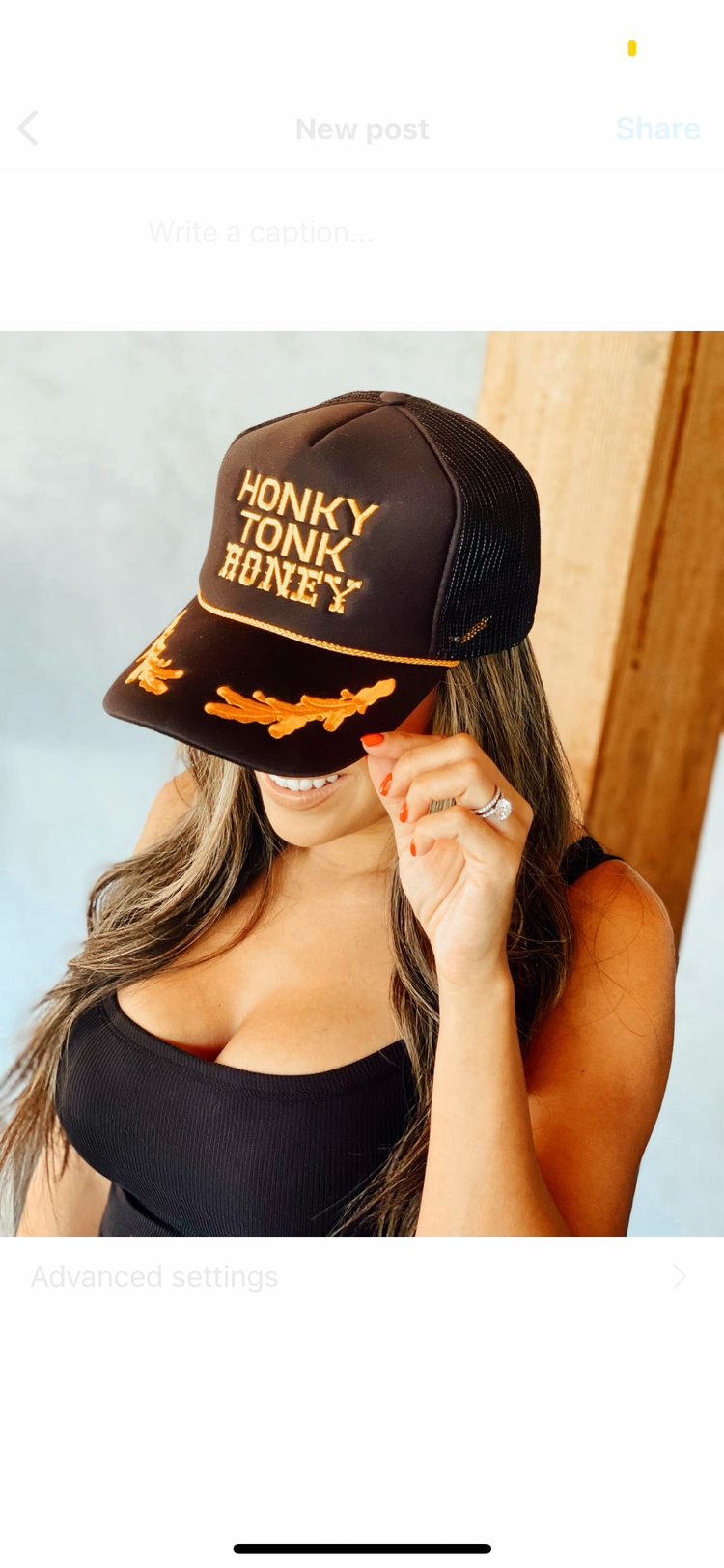 honky tonk honey hat PREORDER
