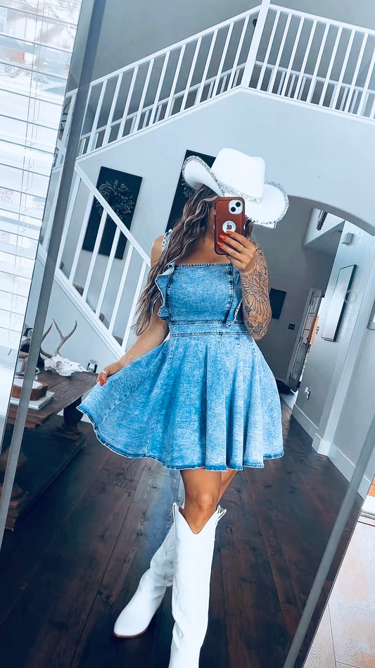 Little denim dress preorder