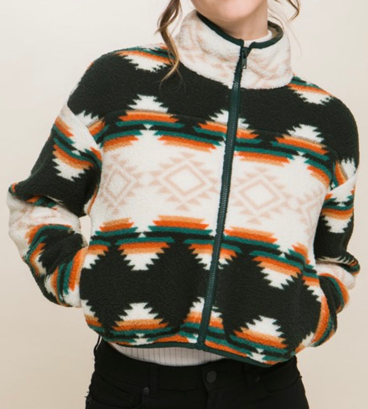 Hunter Aztec Sherpa crop