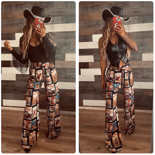 Cowboy patch pants