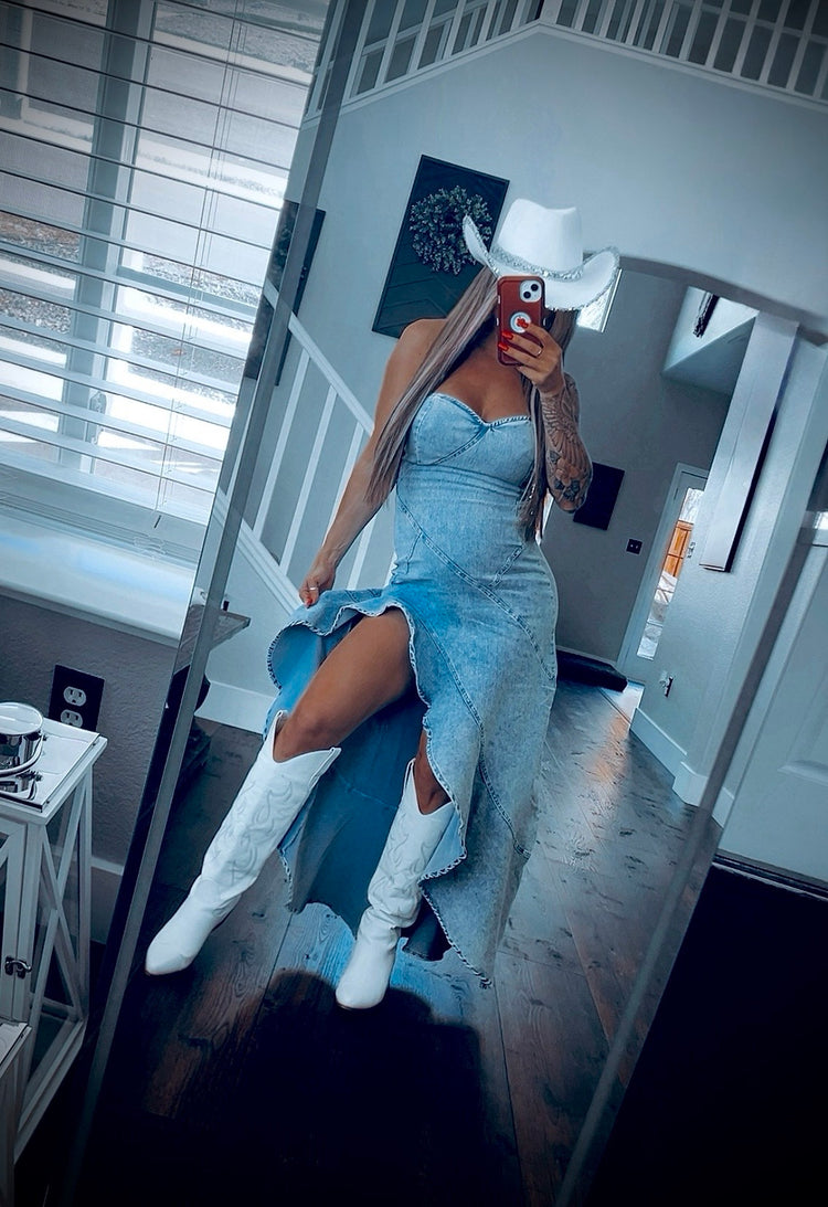 Midi dress denim