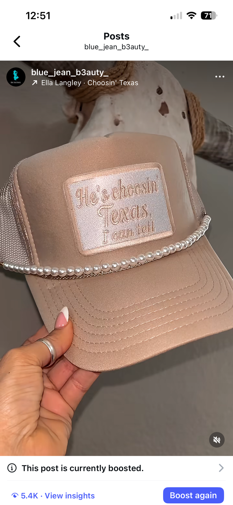 He’s choosin Texas