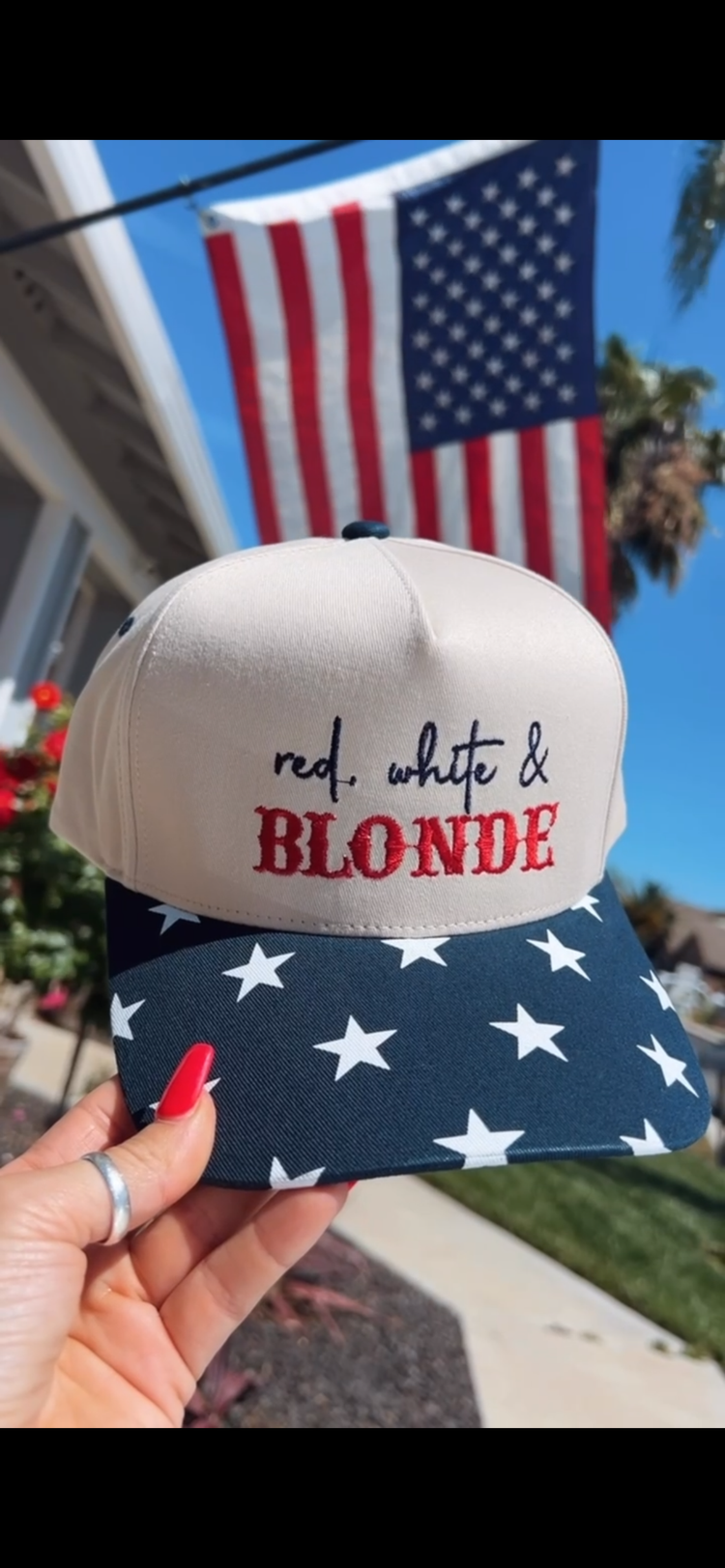 Red white & hat