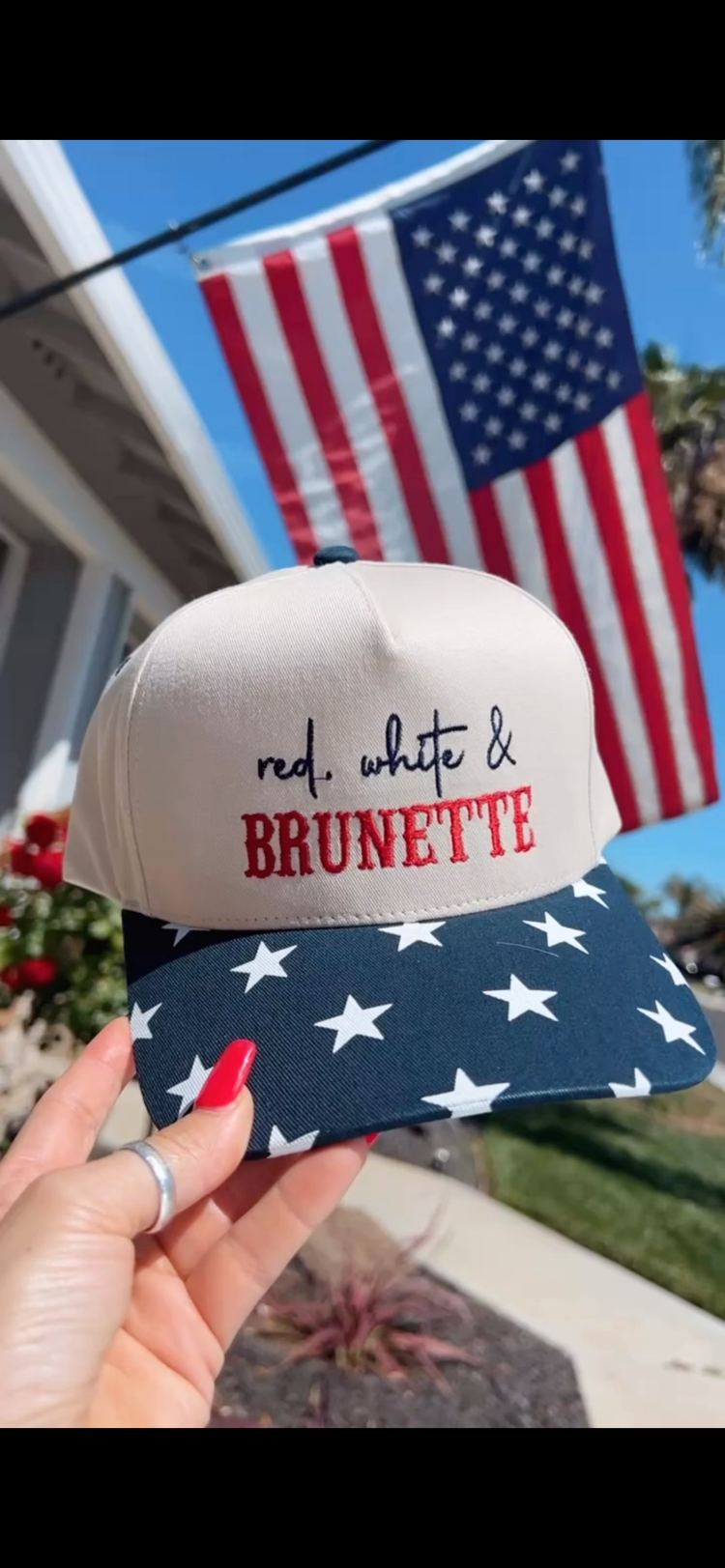 Red white & hat