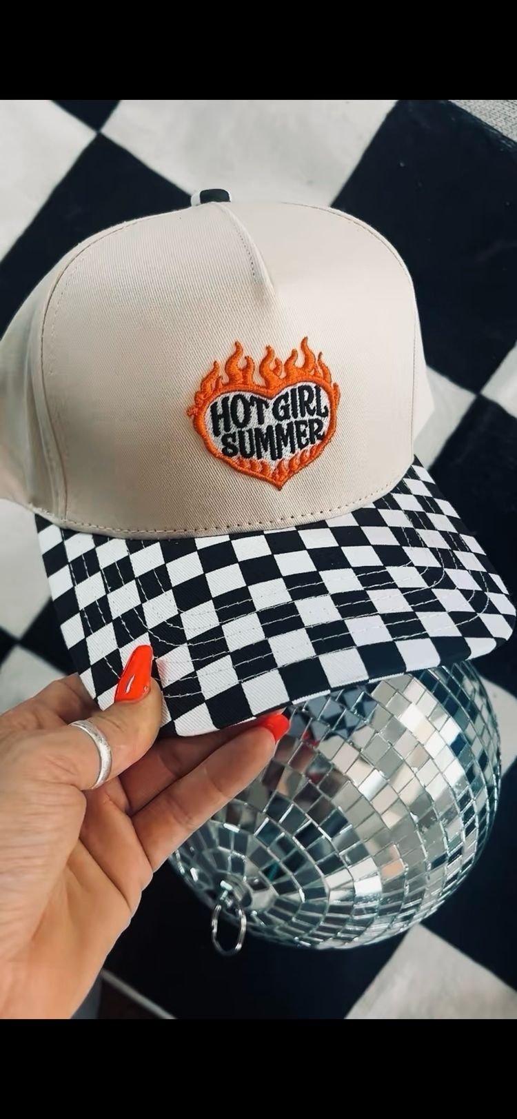 Checkered hat