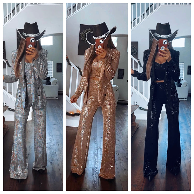 Sequin blazer set