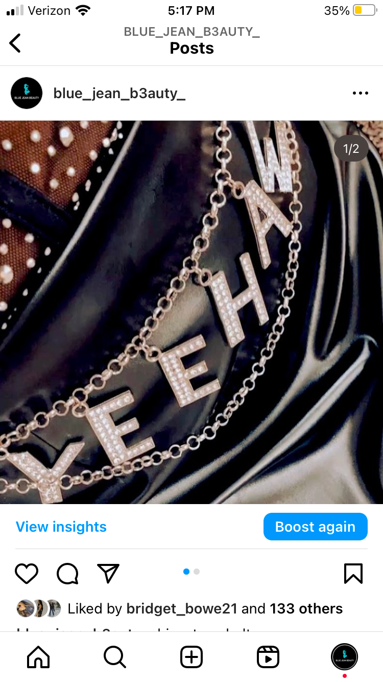 Wifey” bling belt