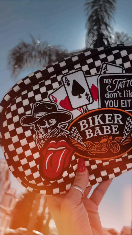 Biker babe rectangle