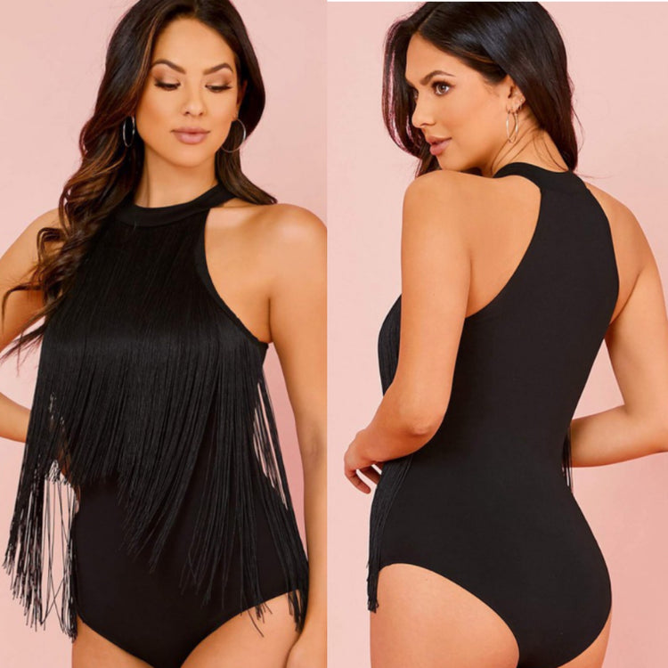 Fringe bodysuit